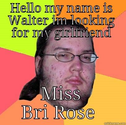 HELLO MY NAME IS WALTER IM LOOKING FOR MY GIRLFRIEND MISS BRI ROSE  Butthurt Dweller