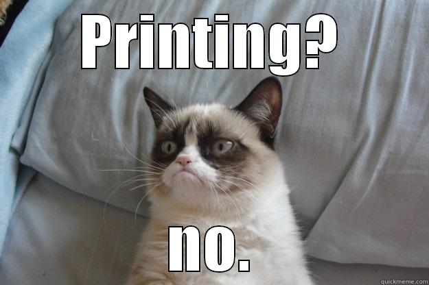 PRINTING? NO. Grumpy Cat