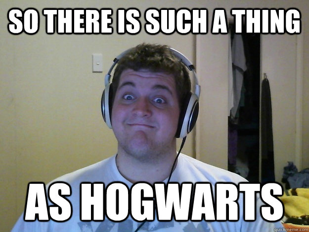 SO THERE IS SUCH A THING AS HOGWARTS  