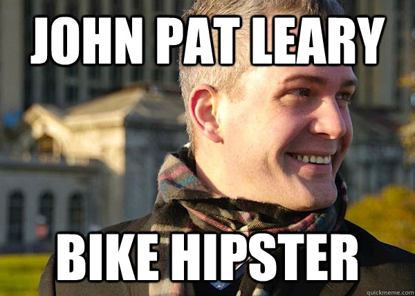 JOHN PAT LEARY bike hipster  White Entrepreneurial Guy