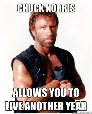 Chuck norris  allows you to live another year - Chuck norris  allows you to live another year  Chuck Norris