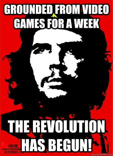Grounded from video games for a week The revolution has begun!  