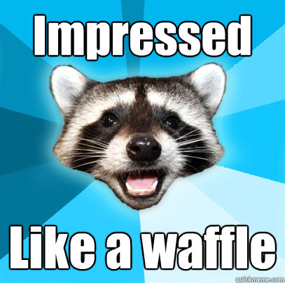 Impressed Like a waffle  Lame Pun Coon