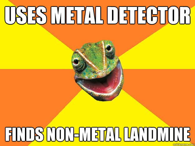 Uses Metal Detector Finds non-metal Landmine  Karma Chameleon