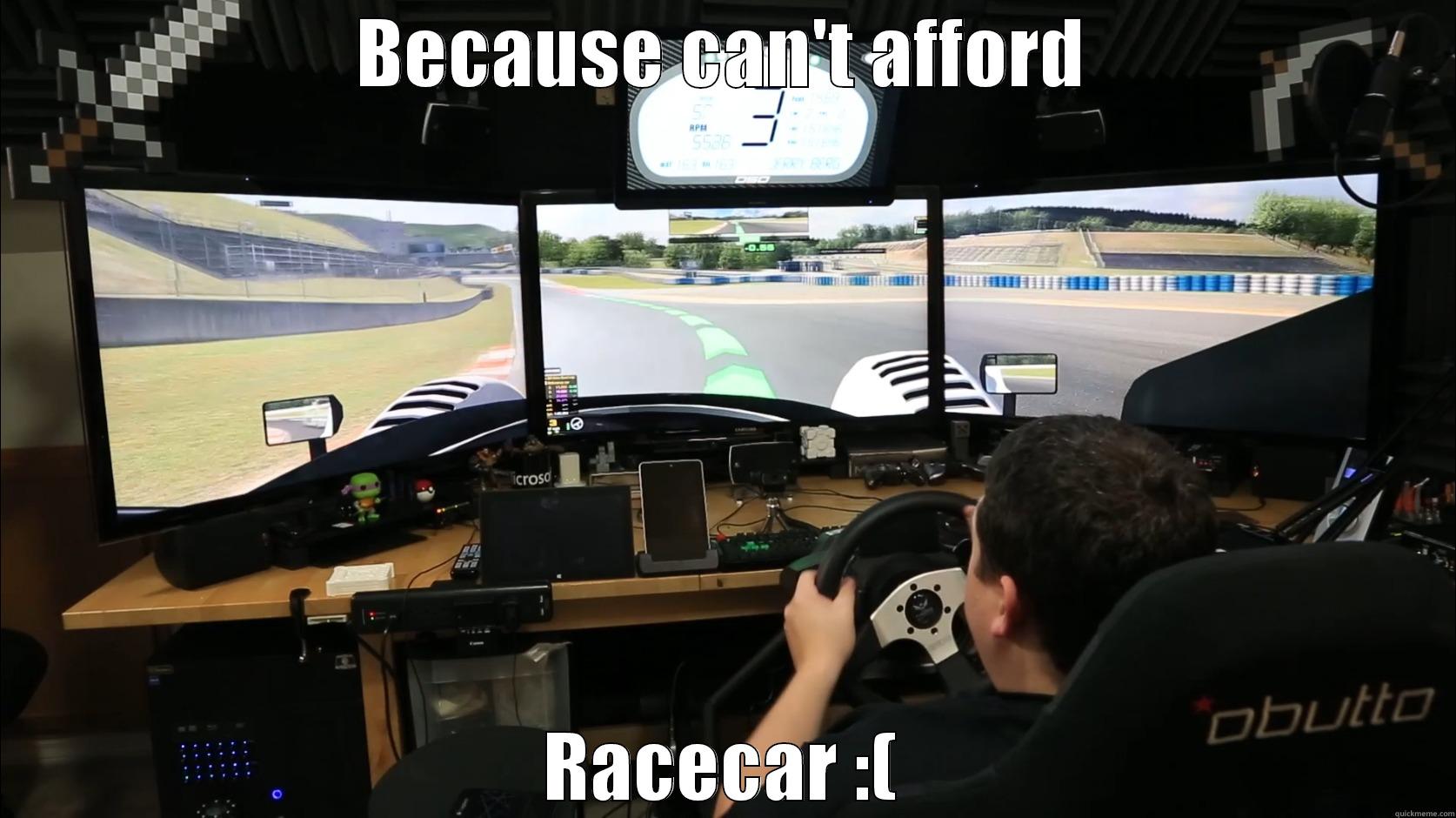 BECAUSE CAN'T AFFORD RACECAR :( Misc