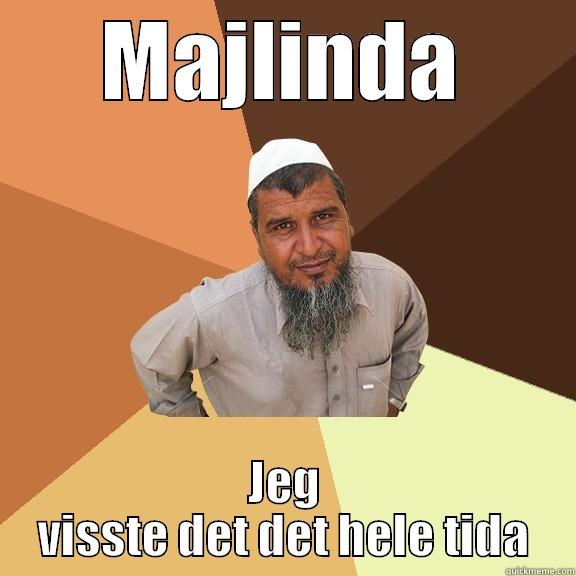 MAJLINDA JEG VISSTE DET DET HELE TIDA Ordinary Muslim Man