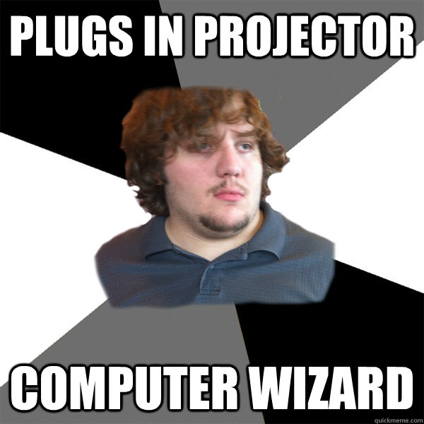 plugs in projector computer wizard - plugs in projector computer wizard  Family Tech Support Guy