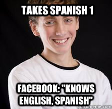 takes spanish 1  Facebook: 