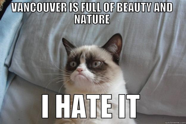 VANCOUVER IS FULL OF BEAUTY AND NATURE I HATE IT Grumpy Cat