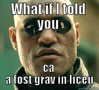 WHAT IF I TOLD YOU CA  A FOST GRAV IN LICEU Matrix Morpheus