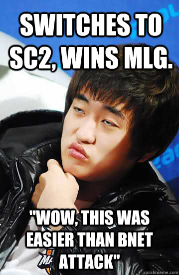 Switches to SC2, wins MLG. 