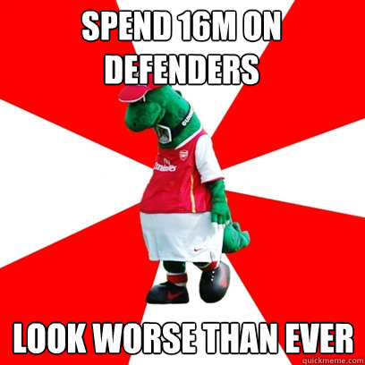 Spend £16m on Defenders Look worse than ever  GUNNERSAURUS