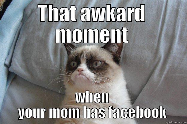 THAT AWKARD MOMENT WHEN YOUR MOM HAS FACEBOOK Grumpy Cat