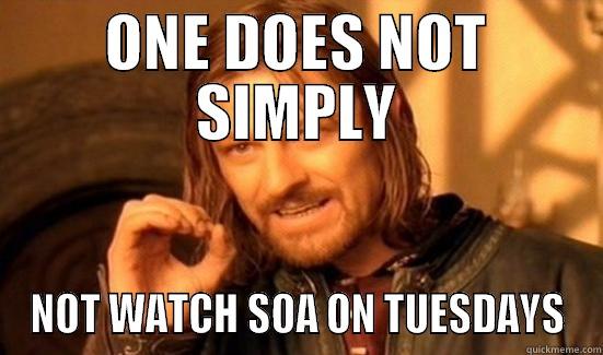 ONE DOES NOT SIMPLY NOT WATCH SOA ON TUESDAYS Boromir