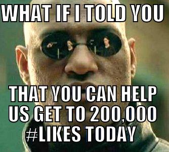 the morpheus - WHAT IF I TOLD YOU  THAT YOU CAN HELP US GET TO 200,000 #LIKES TODAY  Matrix Morpheus