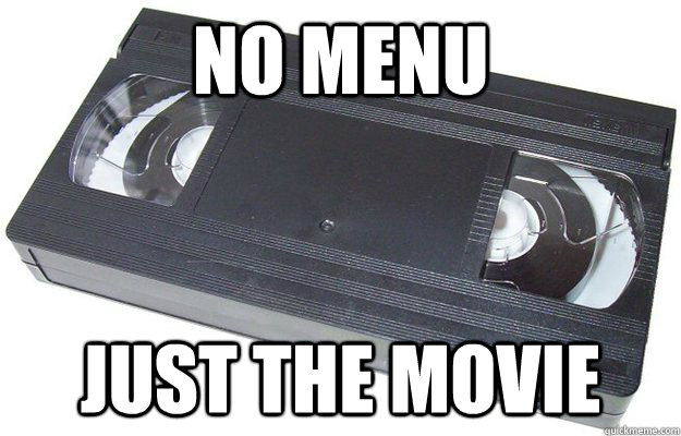 no menu just the movie  Good Guy VHS