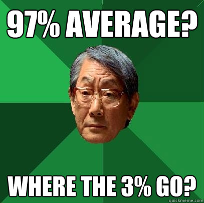 97% AVERAGE? WHERE THE 3% GO?  High Expectations Asian Father