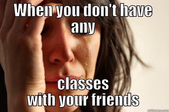 KHS PROBLEMS - WHEN YOU DON'T HAVE ANY CLASSES WITH YOUR FRIENDS First World Problems