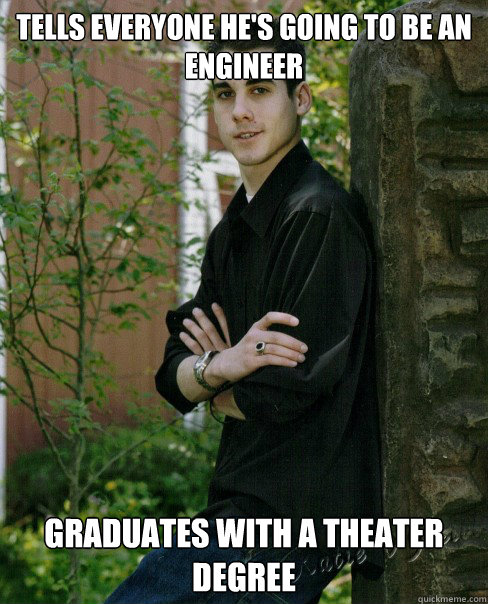 Tells Everyone He's Going to Be an Engineer Graduates With a Theater Degree  Naive High School Senior