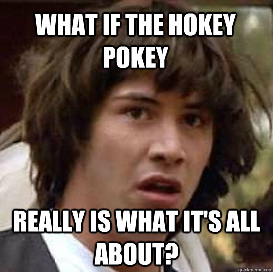 What if the hokey pokey really IS what it's all about?  conspiracy keanu