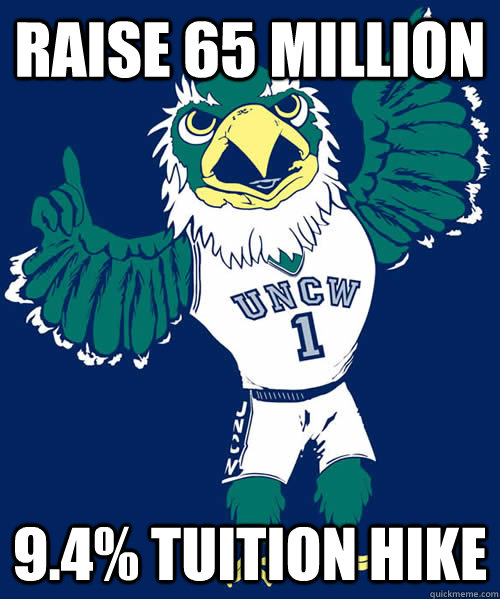 Raise 65 million 9.4% Tuition hike  
