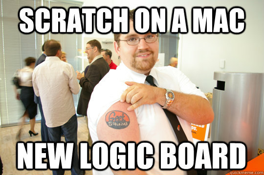 SCRATCH ON A MAC NEW LOGIC BOARD  GeekSquad Gus