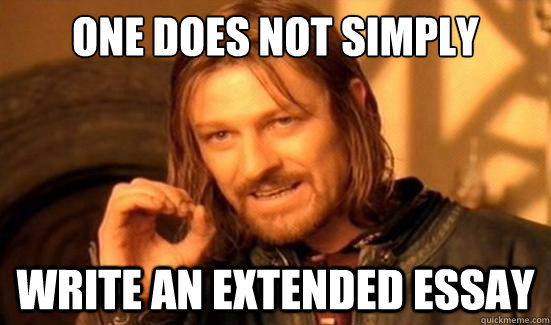 One Does Not Simply write an extended essay  Boromir