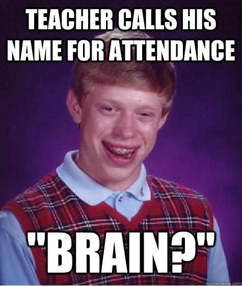 Teacher calls his name for attendance 