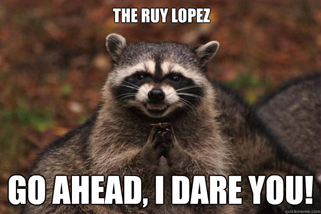 The Ruy Lopez Go Ahead, I dare you! - The Ruy Lopez Go Ahead, I dare you!  Evil Plotting Raccoon