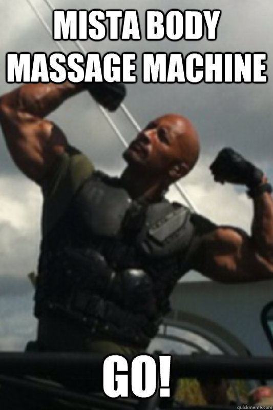 Mista body massage machine GO!  roadblock