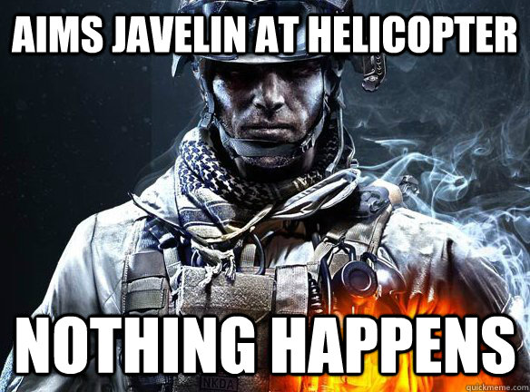 AIMS JAVELIN AT HELICOPTER NOTHING HAPPENS   Battlefield 3