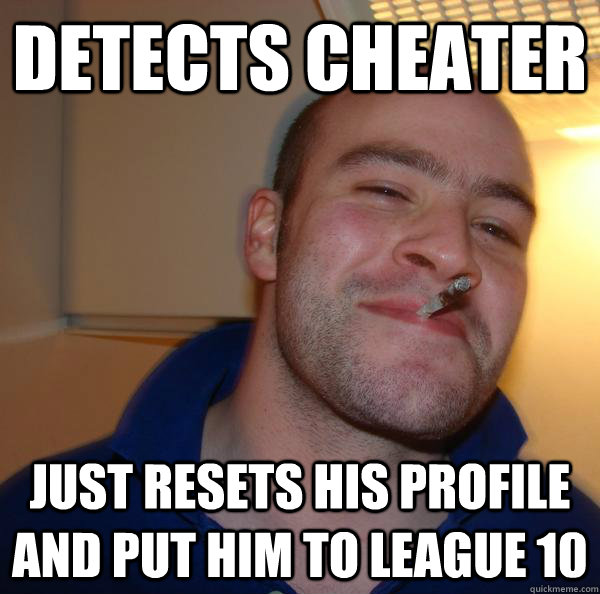 Detects Cheater Just resets his profile and put him to league 10 - Detects Cheater Just resets his profile and put him to league 10  Misc