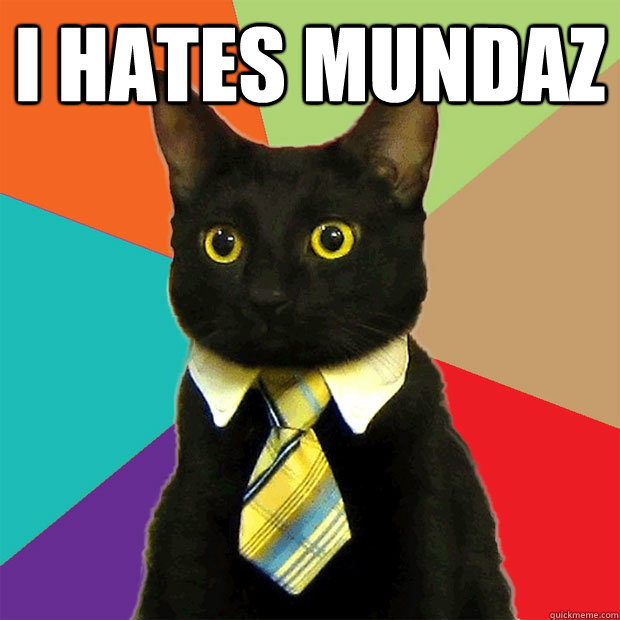 I HATES MUNDAZ   Business Cat