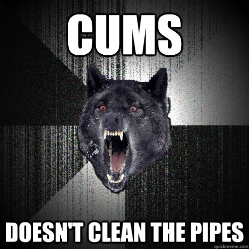 Cums Doesn't clean the pipes  Insanity Wolf