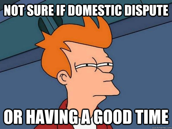 Not sure if domestic dispute  or having a good time  - Not sure if domestic dispute  or having a good time   notsure