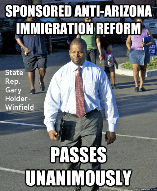 sponsored anti-arizona immigration reform passes unanimously  