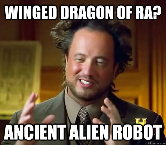 Winged Dragon of Ra? ancient alien robot  Ancient Aliens