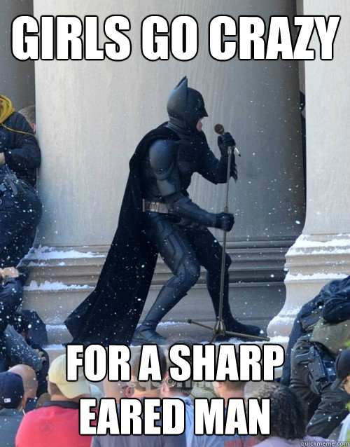 Girls go crazy for a sharp eared man  Karaoke Batman