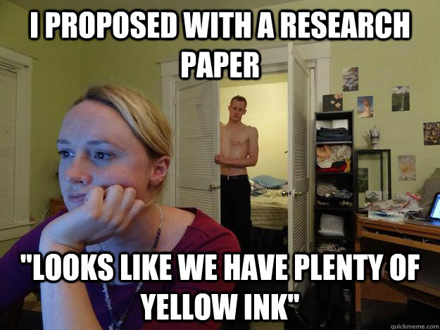 I proposed with a research paper 