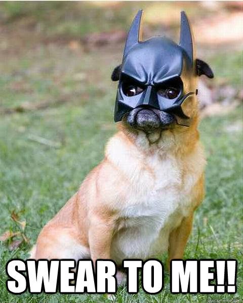  SWEAR TO ME!! -  SWEAR TO ME!!  Batman pug