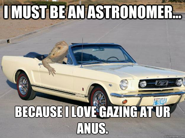 I must be an astronomer... Because I love gazing at UR anus.
  Pickup Dragon