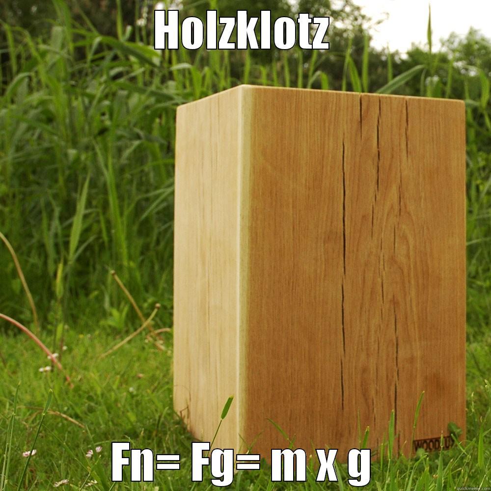 HOLZKLOTZ FN= FG= M X G Misc