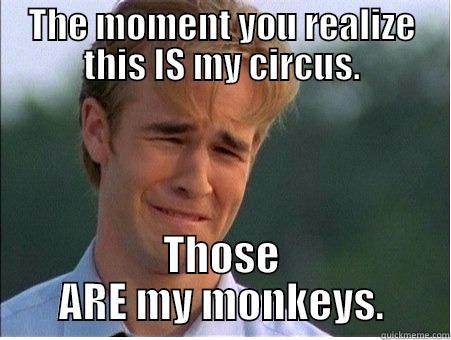 THE MOMENT YOU REALIZE THIS IS MY CIRCUS. THOSE ARE MY MONKEYS. 1990s Problems