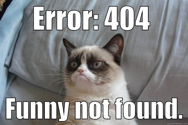 ERROR: 404   FUNNY NOT FOUND. Grumpy Cat