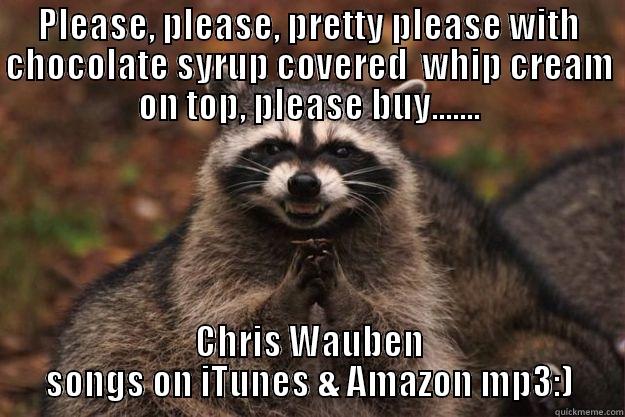 PLEASE, PLEASE, PRETTY PLEASE WITH CHOCOLATE SYRUP COVERED  WHIP CREAM ON TOP, PLEASE BUY....... CHRIS WAUBEN SONGS ON ITUNES & AMAZON MP3:) Evil Plotting Raccoon