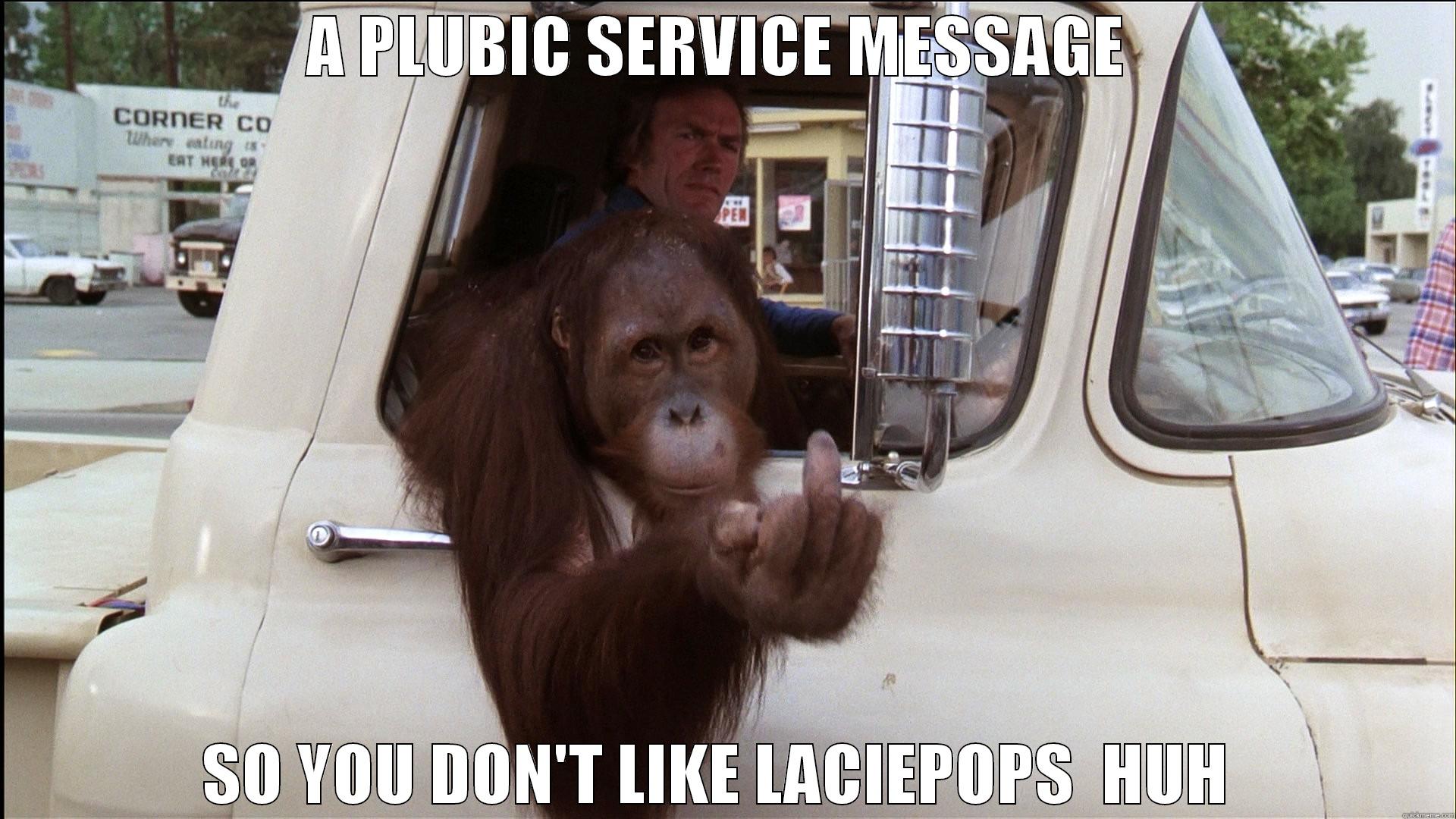 A PLUBIC SERVICE MESSAGE  SO YOU DON'T LIKE LACIEPOPS  HUH  Misc