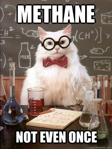 Methane Not even once  Chemistry Cat