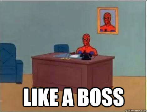  Like a boss  Spiderman Desk