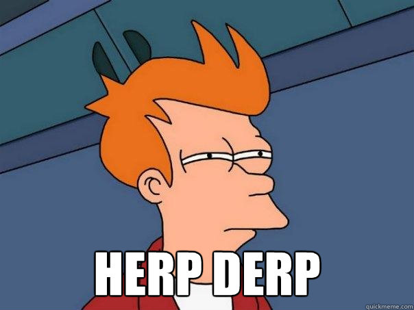  herp derp  Futurama Fry