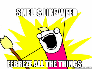 Smells like weed Febreze all the things   All The Things